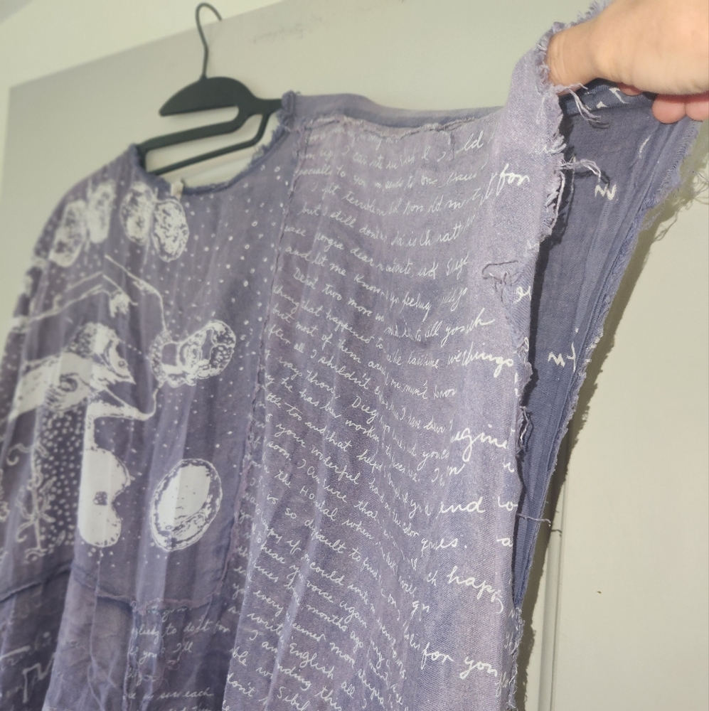 Rare Magnolia Pearl Frida Kahlo Jaya Kaftan Dress Ozzy Patchwork Artist Smock OS - Picture 15 of 17